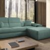 VITO I corner sofa, showing available fabric color options for customization