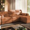 VOLARE I elegant corner sofa showcasing its compact design and features