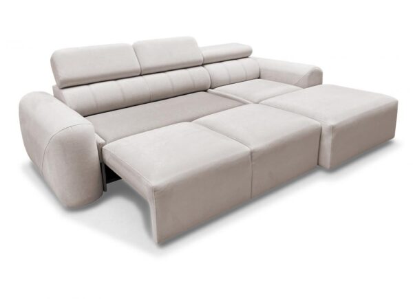 VOLARE I L-shaped sofa from an elevated perspective, ideal for living rooms