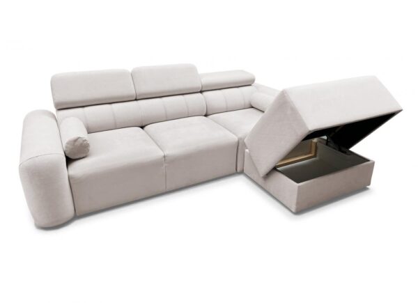 Detailed view of VOLARE I corner sofa upholstery and cushion design