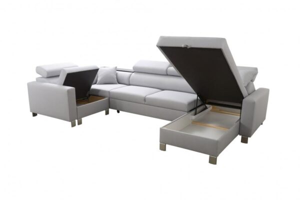 LORETTO V Corner Sofa showing fabric upholstery texture