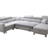 LORETTO VII sofa showing integrated corner shelf and storage