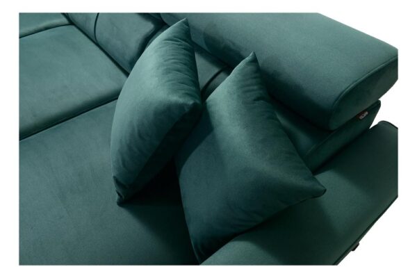 Detailed shot of Veneto I sofa corner and quality upholstery texture