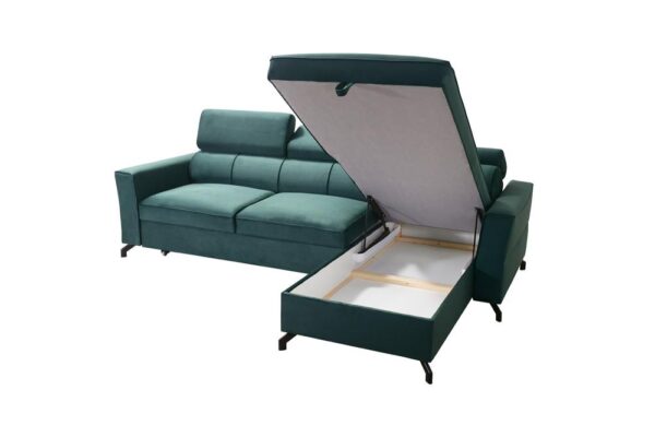 Close-up view of Veneto I sofa fabric and robust construction details