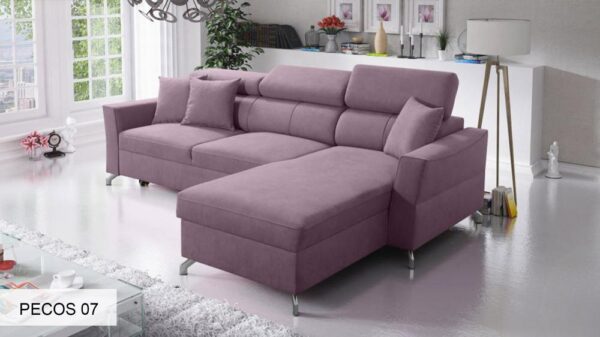 Veneto I sofa in a dark grey fabric, showcasing its sophisticated appearance