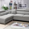 Modern VENETO III left-hand facing corner sofa with adjustable headrests
