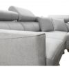 Close-up of adjustable headrest on a modern sofa