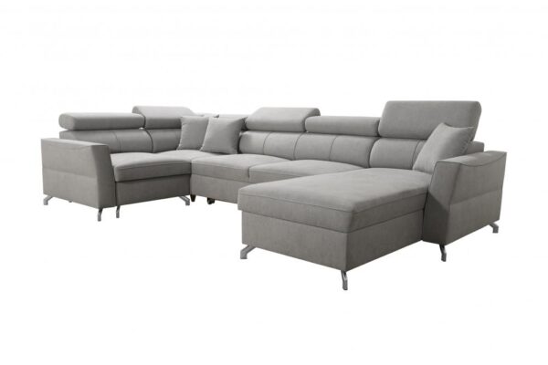 Elegant VENETO V corner sofa with adjustable headrests