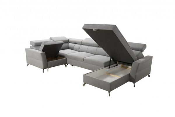 Close-up of VENETO V sofa luxurious fabric upholstery