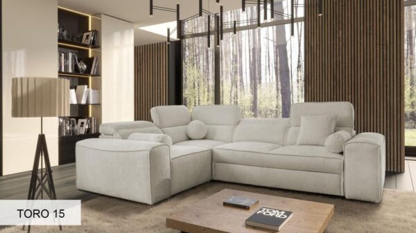 Top-down view of the VITO II Corner Sofa, illustrating its overall dimensions and layout