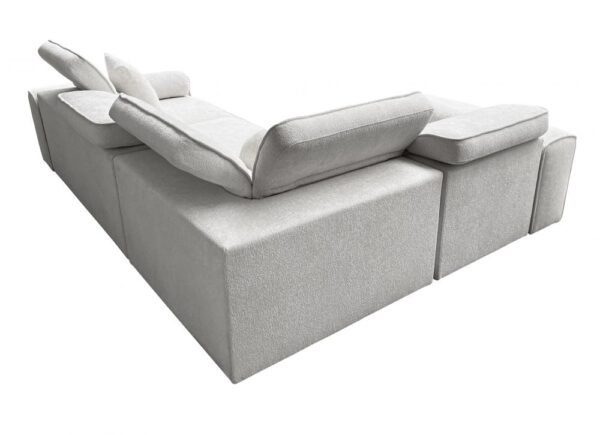 Luxurious VITO II corner sofa, showing fabric texture and detail
