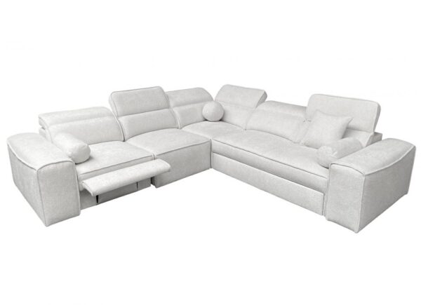 Modern VITO III MIX corner sofa in stylish grey fabric