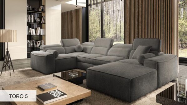 VITO IV corner sofa, a full view in a spacious, bright living room