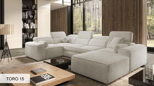 VITO IV corner sofa, angle view, illustrating its spacious design