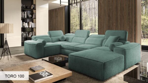 VITO IV corner sofa, front view, demonstrating elegant lines