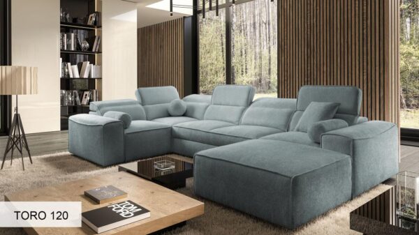 VITO IV corner sofa, back view, highlighting freestanding capability