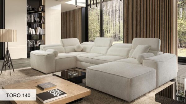VITO IV corner sofa, modern design, right-hand facing, elegant