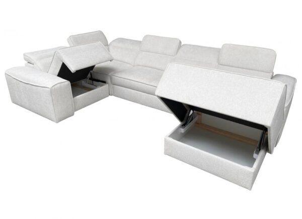 VITO IV corner sofa, detailed view of high-quality fabric upholstery