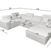 VITO IV corner sofa, overall dimensions, perfect for family lounge