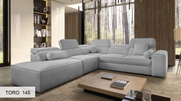 VITO IX sofa with dimensions overlay, illustrating its size