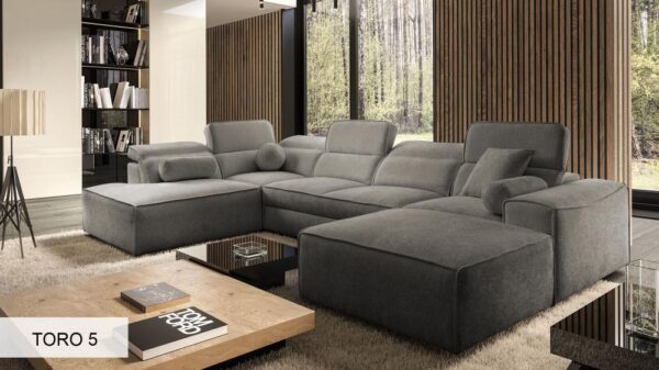 VITO VI corner sofa, alternative view, showcasing its freestanding capability