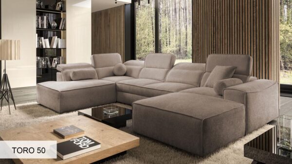 VITO VI corner sofa from a different angle, emphasizing depth and seating capacity