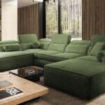 VITO VI corner sofa, close up of fabric and stitching details, quality craftsmanship