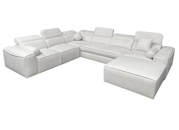 Modern VITO VIII large corner sofa with adjustable headrests