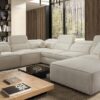 VITO VIII corner sofa in fabric upholstery, right-hand facing design