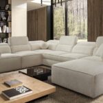 VITO VIII corner sofa in fabric upholstery, right-hand facing design