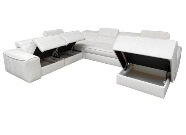 Elegant VITO VIII corner sofa, showcasing its functional chaise lounge