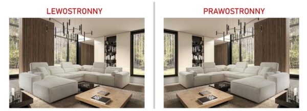 Detail of VITO VIII corner sofa's adjustable headrest and fabric texture