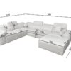 VITO VIII corner sofa shown in a different fabric option, front view