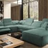 VITO VIII MIX corner sofa, illustrating the sleek, low-profile arms