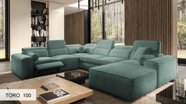 VITO VIII MIX corner sofa, illustrating the sleek, low-profile arms