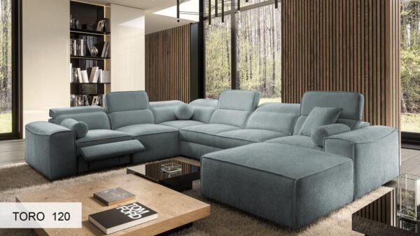 VITO VIII MIX sofa, displaying the functionality of its storage options