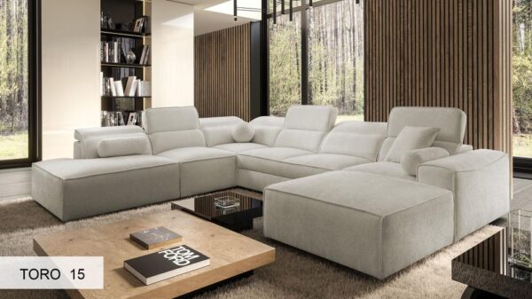 VITO X corner sofa from another wide angle, modern living.