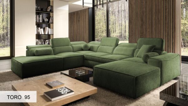 VITO X corner sofa, showcasing full dimensions and scale.