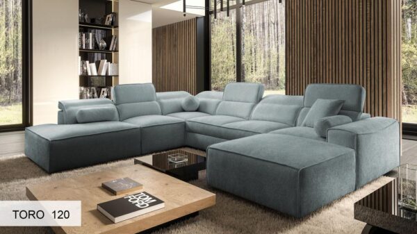 VITO X corner sofa from higher perspective, interior design.