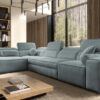 VITO XI corner sofa, elegant interior setting with decorative cushions