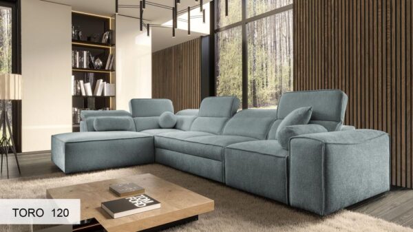 VITO XI corner sofa, elegant interior setting with decorative cushions