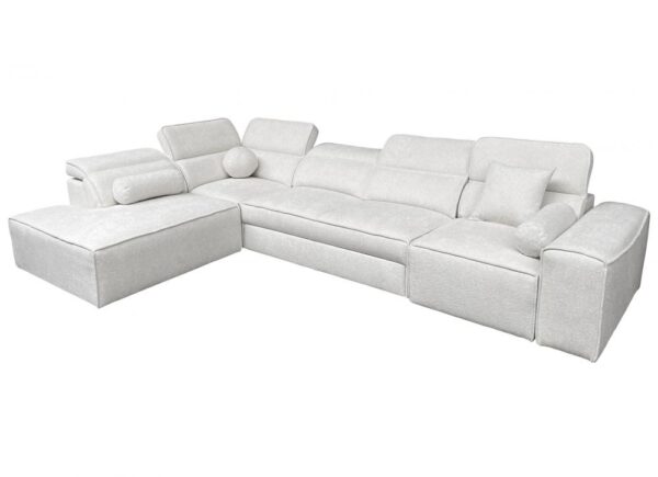 VITO XI corner sofa with adjustable headrests, detailed view