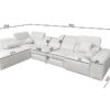 VITO XI corner sofa, contemporary style, premium fabric options