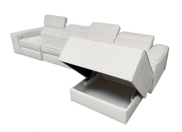 VITO XII MIX L-shaped sofa with adjustable headrests, elegant living room furniture
