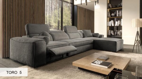 Rear view of VITO XII MIX freestanding corner sofa, modern design
