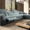 The sleeping function of VITO XII MIX corner sofa, fully extended