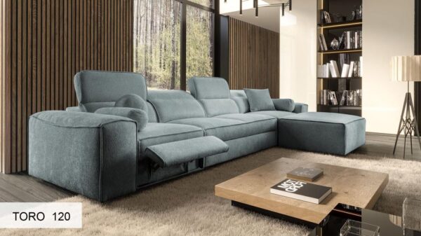 The sleeping function of VITO XII MIX corner sofa, fully extended