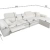 VITO XII MIX sofa's versatile chaise lounge and hidden 'crocodile' hook system