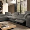 Frontal view of the VITO XI MIX corner sofa, inviting comfort