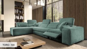 Lifestyle shot of the VITO XI MIX sofa, focusing on relaxation